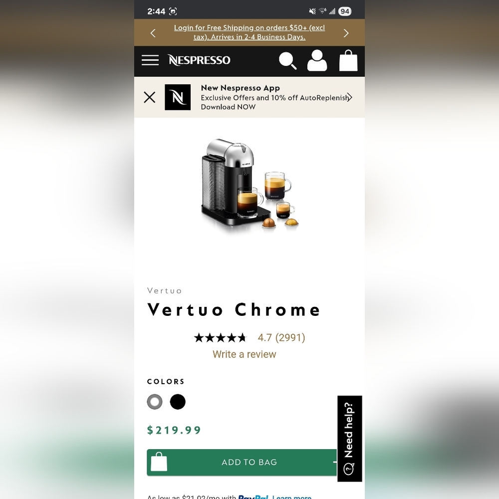Nespresso VertuoLine Coffee Machine - Picture 9 of 10